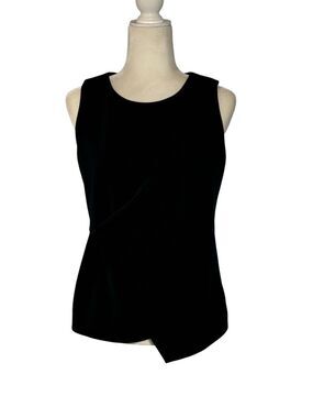 Ann Taylor draped waist navy sleeveless shell - MP